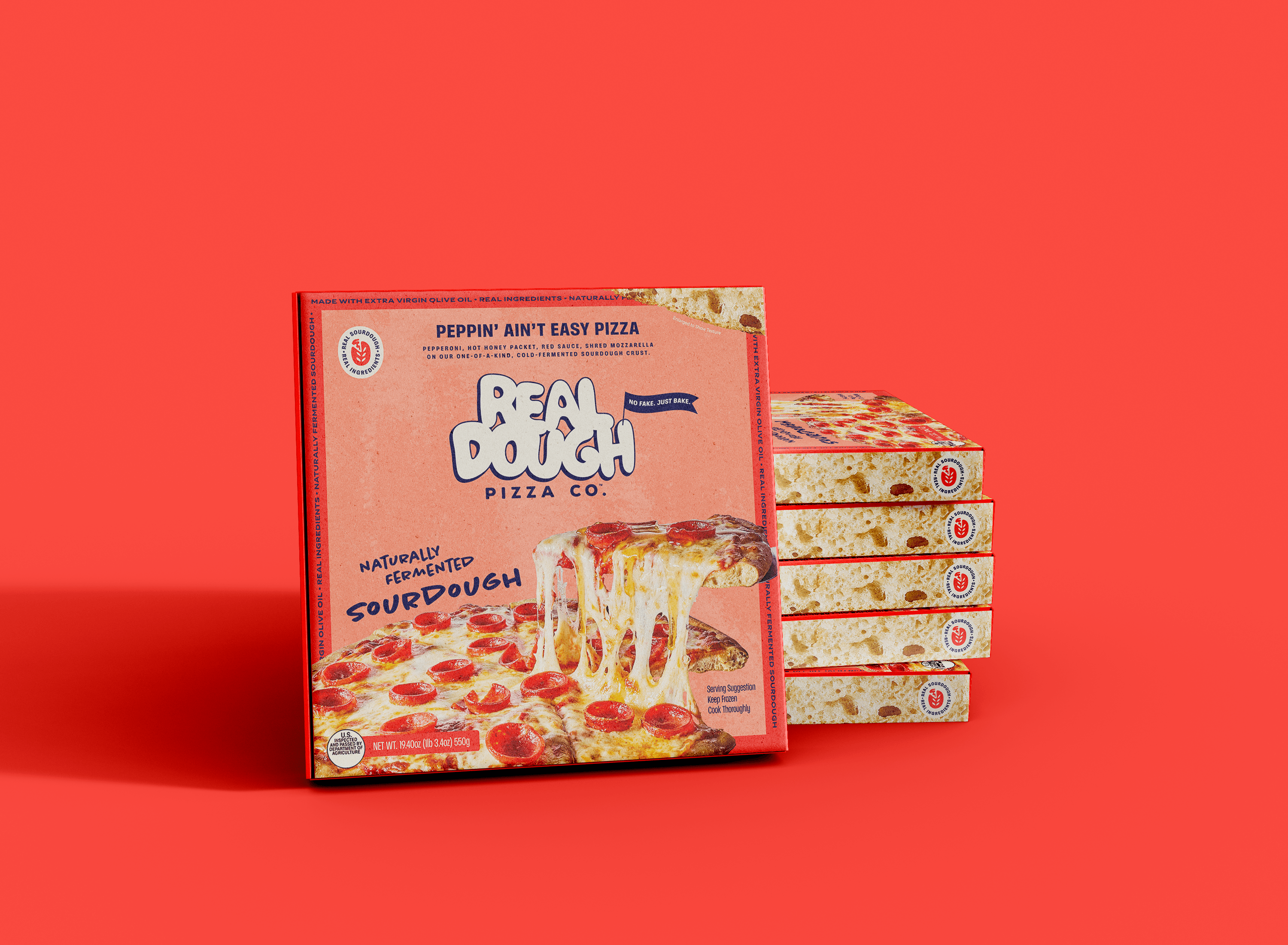 Peppin' Ain't Easy pizza box 3D render